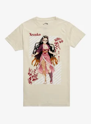 Demon Slayer: Kimetsu No Yaiba Nezuko Boyfriend Fit Girls T-Shirt