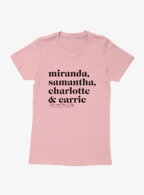 Sex And The City Names Womens T-Shirt