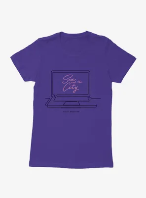 Sex And The City Laptop Outline Womens T-Shirt