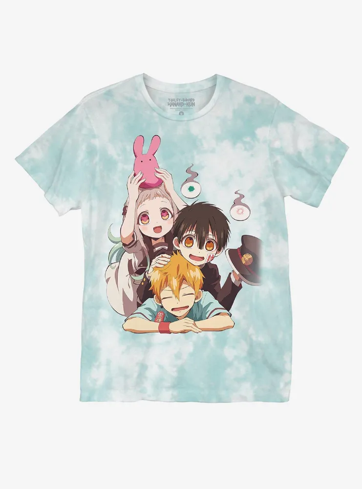 Toilet-Bound Hanako-Kun Characters Stack Tie-Dye Boyfriend Fit Girls T-Shirt