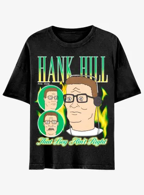 King Of The Hill Hank Green Fire Boyfriend Fit Girls T-Shirt