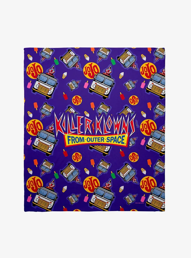 Killer Klowns From Outer Space Jojo's Truck Throw Blanket