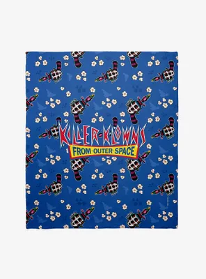 Killer Klowns From Outer Space Cotton Candy Gun Throw Blanket