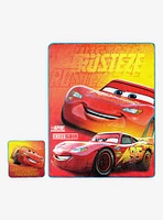 Disney Pixar Cars Rusteze Lightning Silk Touch Throw With Cloud Pillow