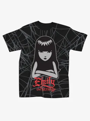 Emily The Strange Spider Boyfriend Fit Girls T-Shirt