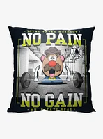 Disney Pixar Toy Story Mr Potato Head Tater Workout Printed Throw Pillow