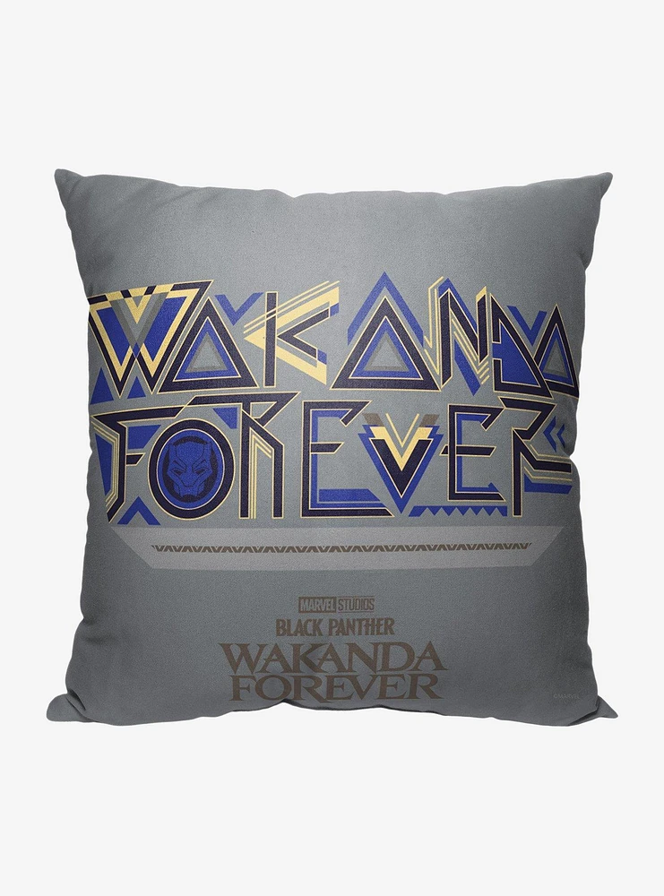 Marvel Black Panther Wakanda Forever Printed Throw Pillow