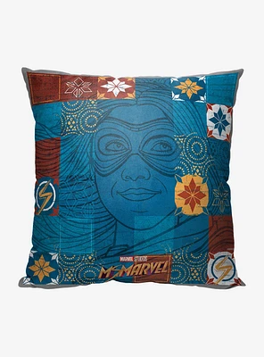 Marvel Ms Marvel Quilt Kamala Printed Throw Pillow