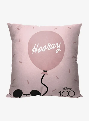 Disney100 Mickey Mouse Hooray Balloon Printed Throw Pillow