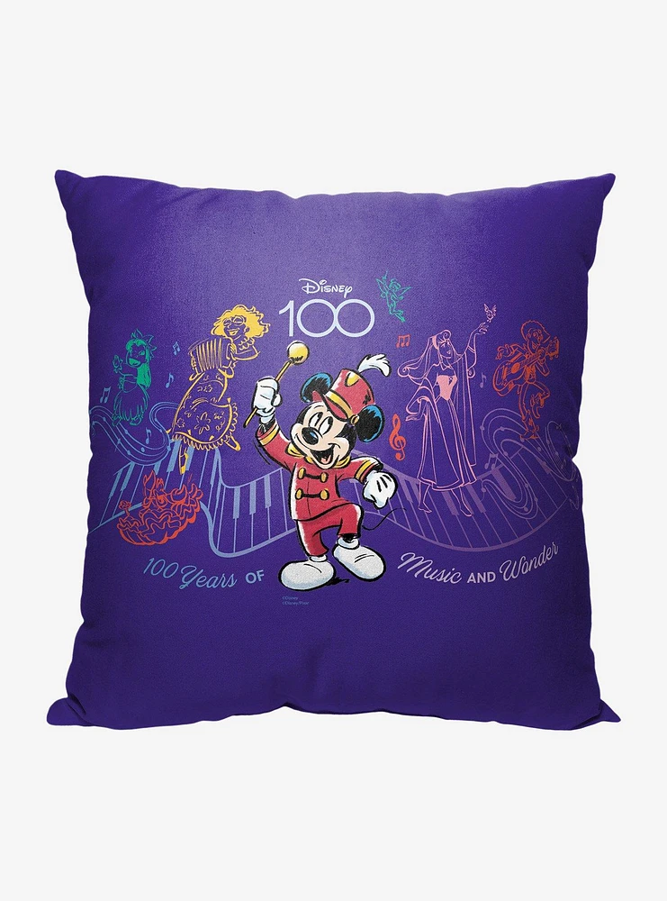 Disney100 Mickey Mouse Music And Wonder Printed Throw Pillow