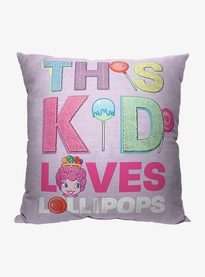 Candyland Love Lollipops Printed Throw Pillow