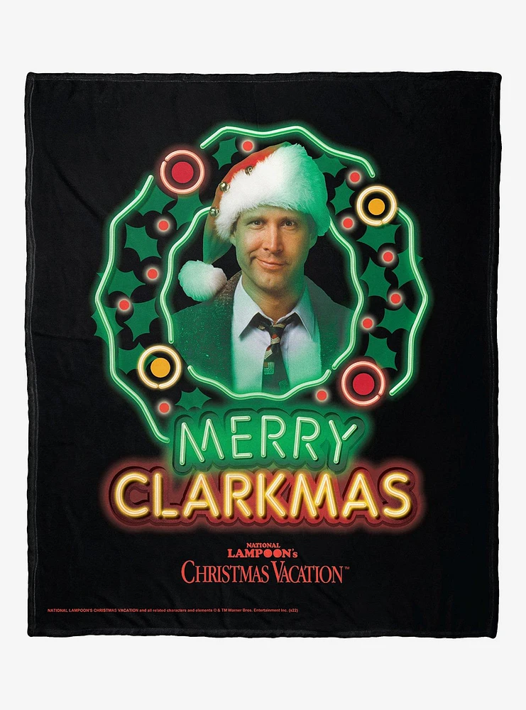 National Lampoon's Christmas Vacation Neon Clarkmas Silk Touch Throw Blanket