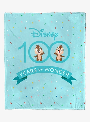 Disney100 Chip And Dale Chipmunk Years Silk Touch Throw Blanket