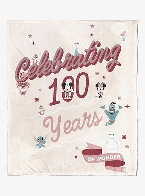 Disney100 Mickey Mouse Celebrate Wonder Silk Touch Throw Blanket