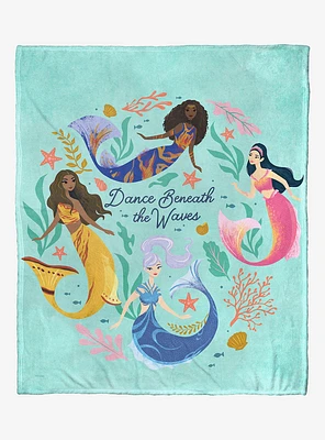 Disney The Little Mermaid Dancing Mersisters Silk Touch Throw