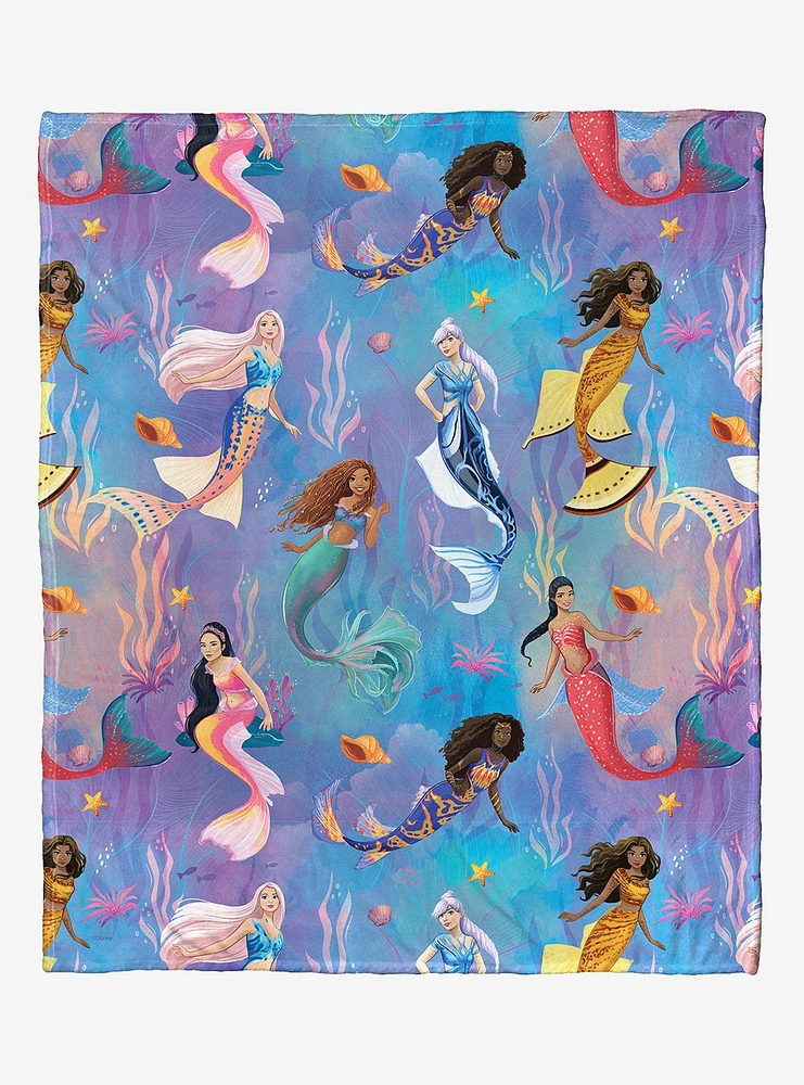 Disney The Little Mermaid Daughters of Triton Silk Touch Throw
