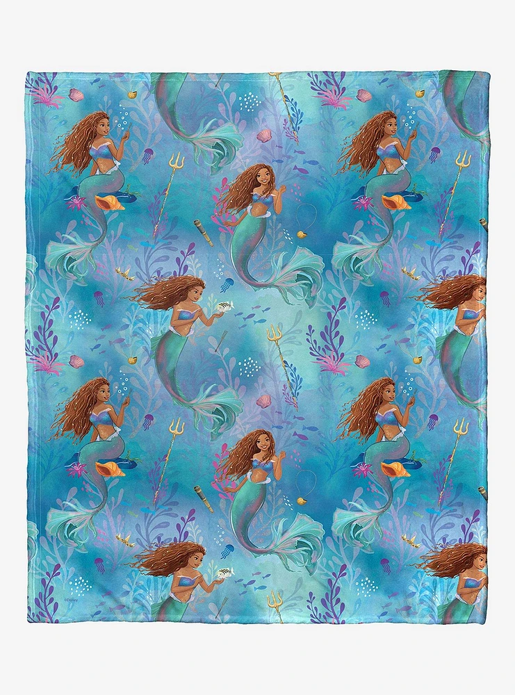 Disney The Little Mermaid Ocean Adventures Silk Touch Throw