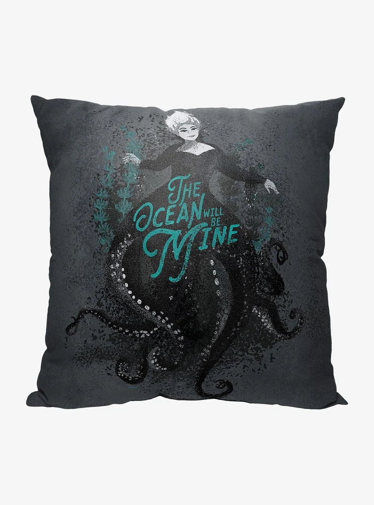 Disney The Little Mermaid The Ocean Is Mine Printed Throw Pillow