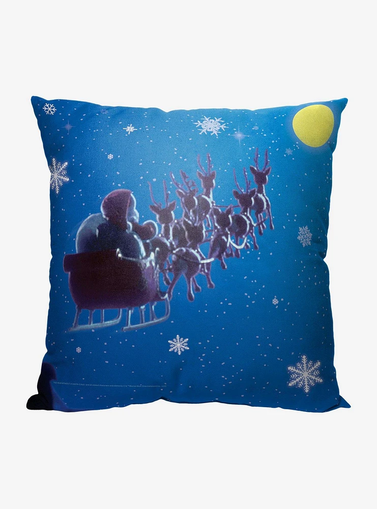 Year Without A Santa Claus Christmas Flight Printed Throw Pillow