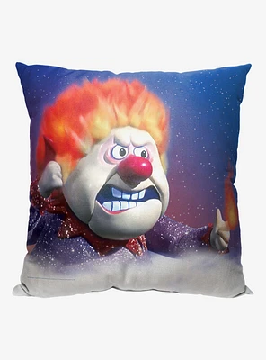 Year Without A Santa Claus Flaming Hot Head Printed Throw Pillow