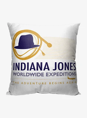 Disney Indiana Jones Dial Of Destiny Worldwide Expeditions Printed Throw Pillow
