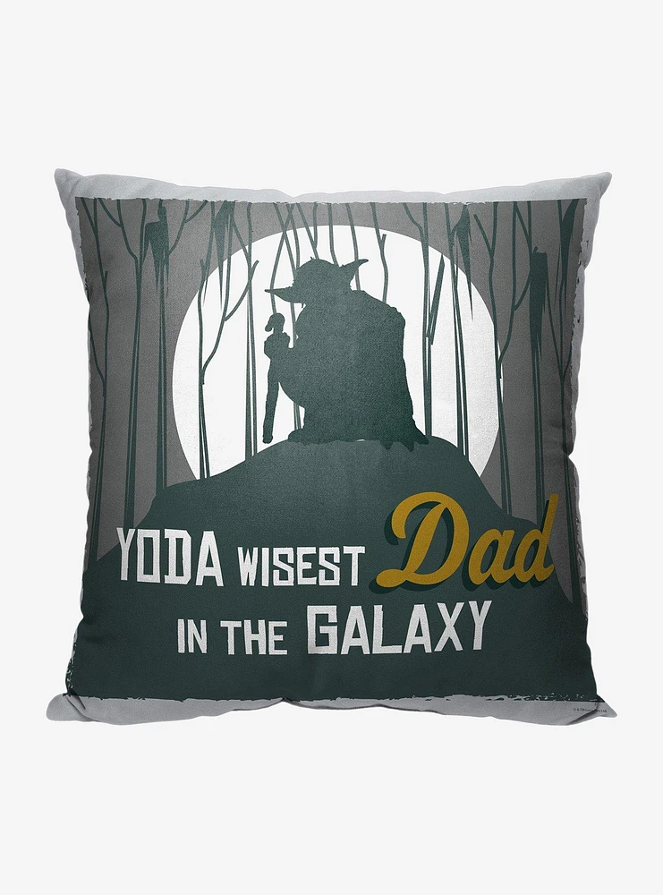 Star Wars Classic Yoda Best Dad Printed Throw Pillow