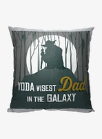 Star Wars Classic Yoda Best Dad Printed Throw Pillow