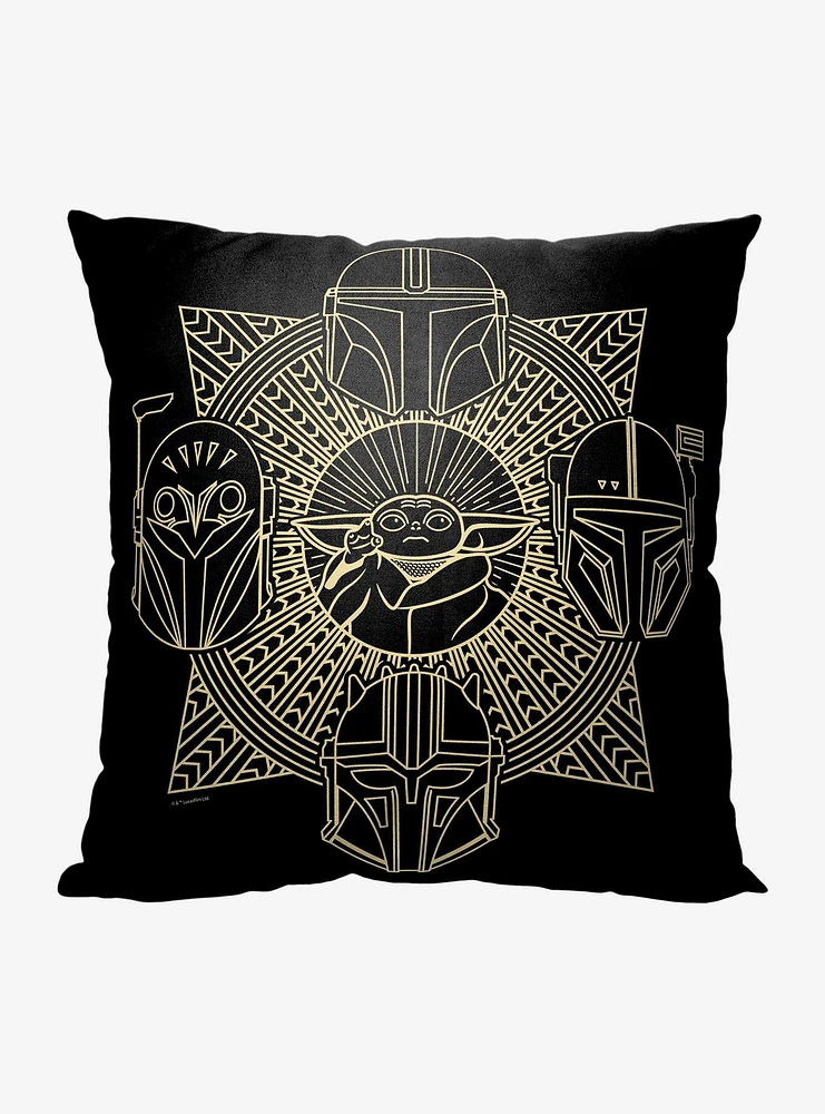 Star Wars The Mandalorian Golden Group Printed Pillow