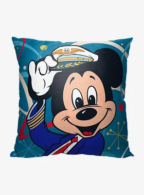Disney Mickey Mouse Pilot Mickey Printed Throw Pillow
