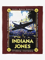 Disney Indiana Jones Globe Trotter Silk Touch Throw