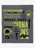 Disney Indiana Jones Dial Of Destiny Worldwide Adventurer Silk Touch Throw