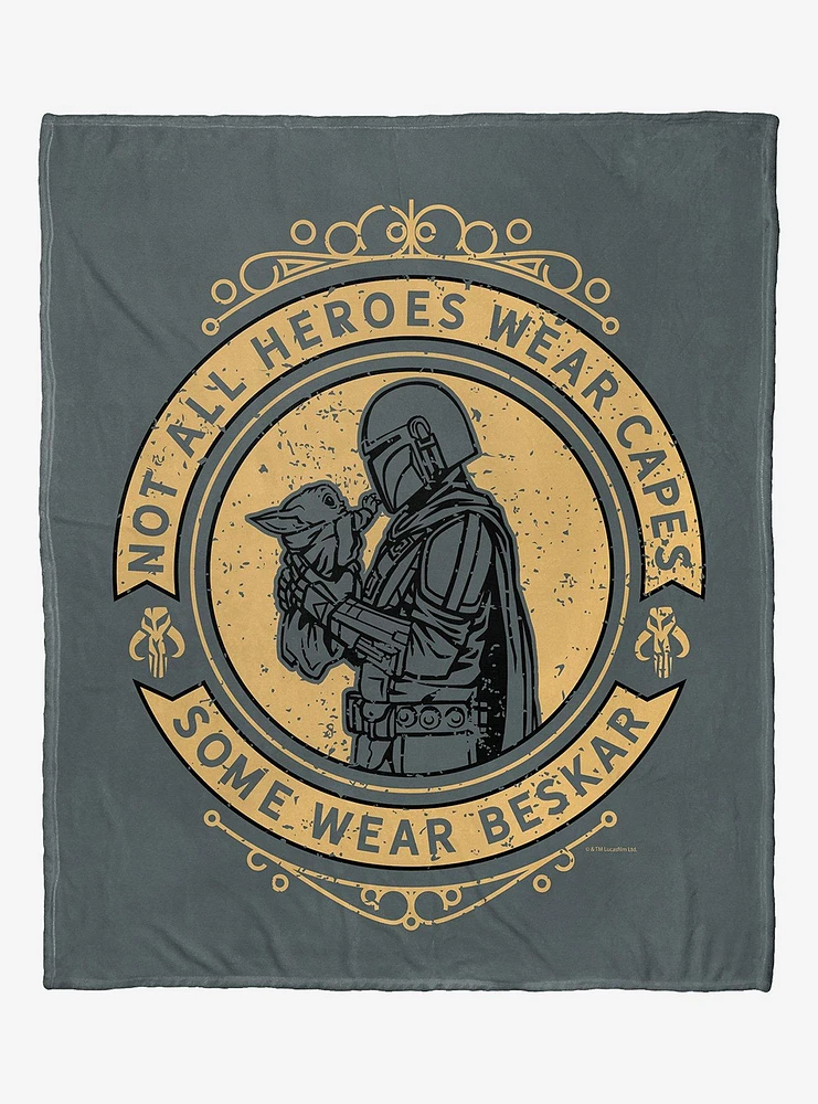 Star Wars The Mandalorian Beskar Silk Touch Throw Blanket