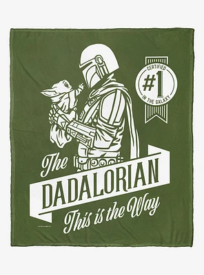 Star Wars The Mandalorian Dadalorian Silk Touch Throw Blanket