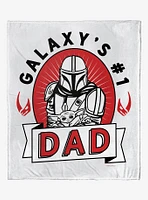 Star Wars The Mandalorian Galaxy Dad Silk Touch Throw Blanket