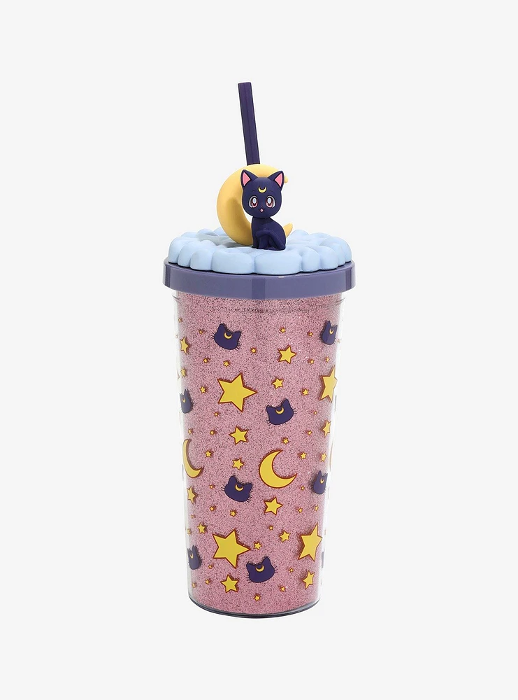 Pretty Guardian Sailor Moon Crystal Luna Glitter Acrylic Travel Cup