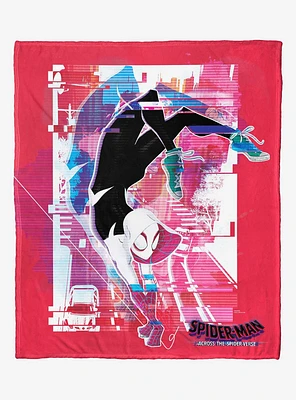 Marvel Spider-Man Across The Spiderverse Gwen Swing Silk Touch Throw Blanket
