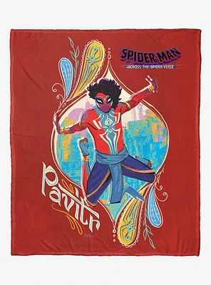 Marvel Spider-Man Across The Spiderverse Pavitr Silk Touch Throw Blanket