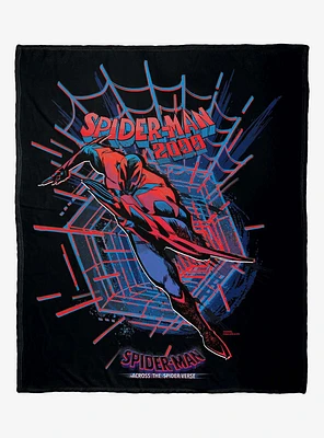 Marvel Spider-Man Across The Spiderverse Spider-Man 2099 Silk Touch Throw Blanket