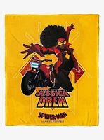 Marvel Spider-Man Across The Spiderverse Spiderwoman Drew Silk Touch Throw Blanket