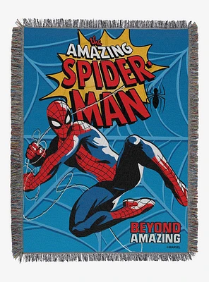 Marvel Spider-Man Flying Webs  Tapestry Throw