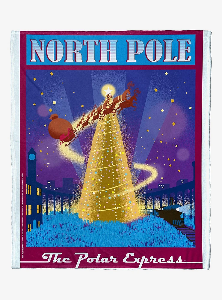 The Polar Express The North Pole Silk Touch Throw Blanket