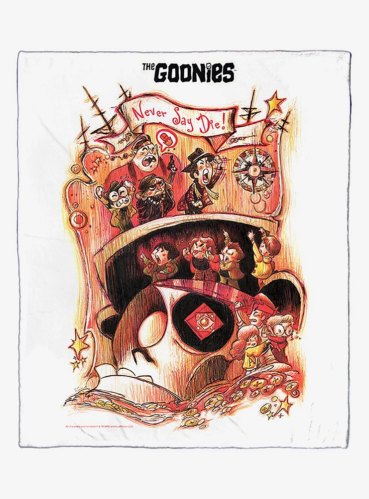 WB 100 The Goonies Illustration Silk Touch Throw