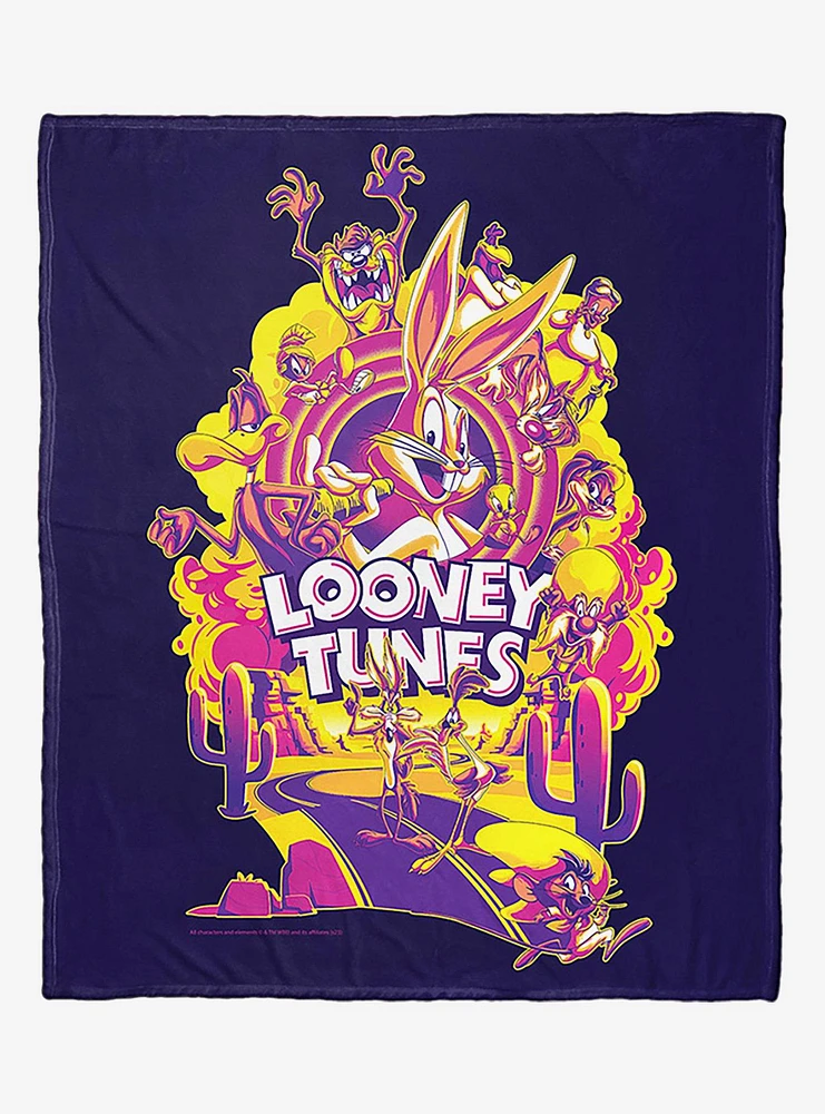 WB 100 Looney Tunes Whats Up Doc Multi Silk Touch Throw