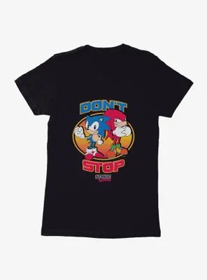 Sonic The Hedgehog & Knuckles Don't Stop Womens T-Shirt