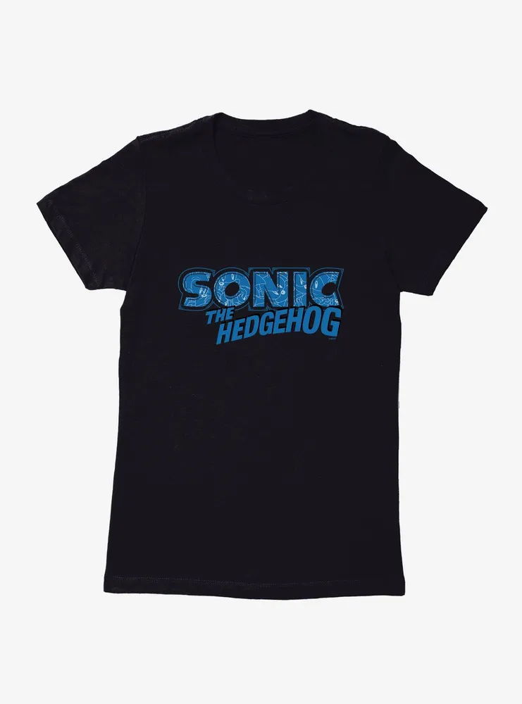 Sonic The Hedgehog Classic Title Womens T-Shirt