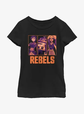 Star Wars: Forces of Destiny Rebels Sabine Chopper and Hera Girls Youth T-Shirt