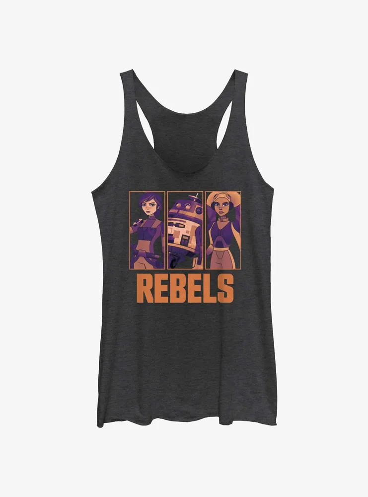Star Wars: Forces of Destiny Rebels Sabine Chopper and Hera Womens Tank Top