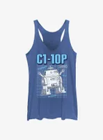 Star Wars: Forces of Destiny Chopper Schematics Womens Tank Top