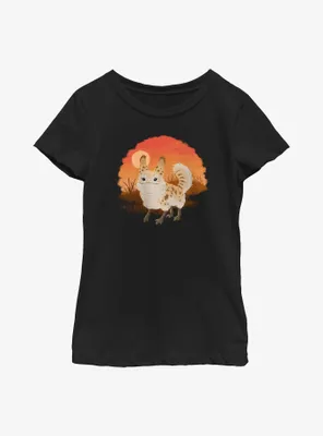 Star Wars Ahsoka Fluffy Loth-Cat Sunset Girls Youth T-Shirt