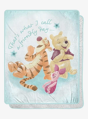 Disney Winnie The Pooh Friendly World 40X50 Silk Touch Throw Blanket